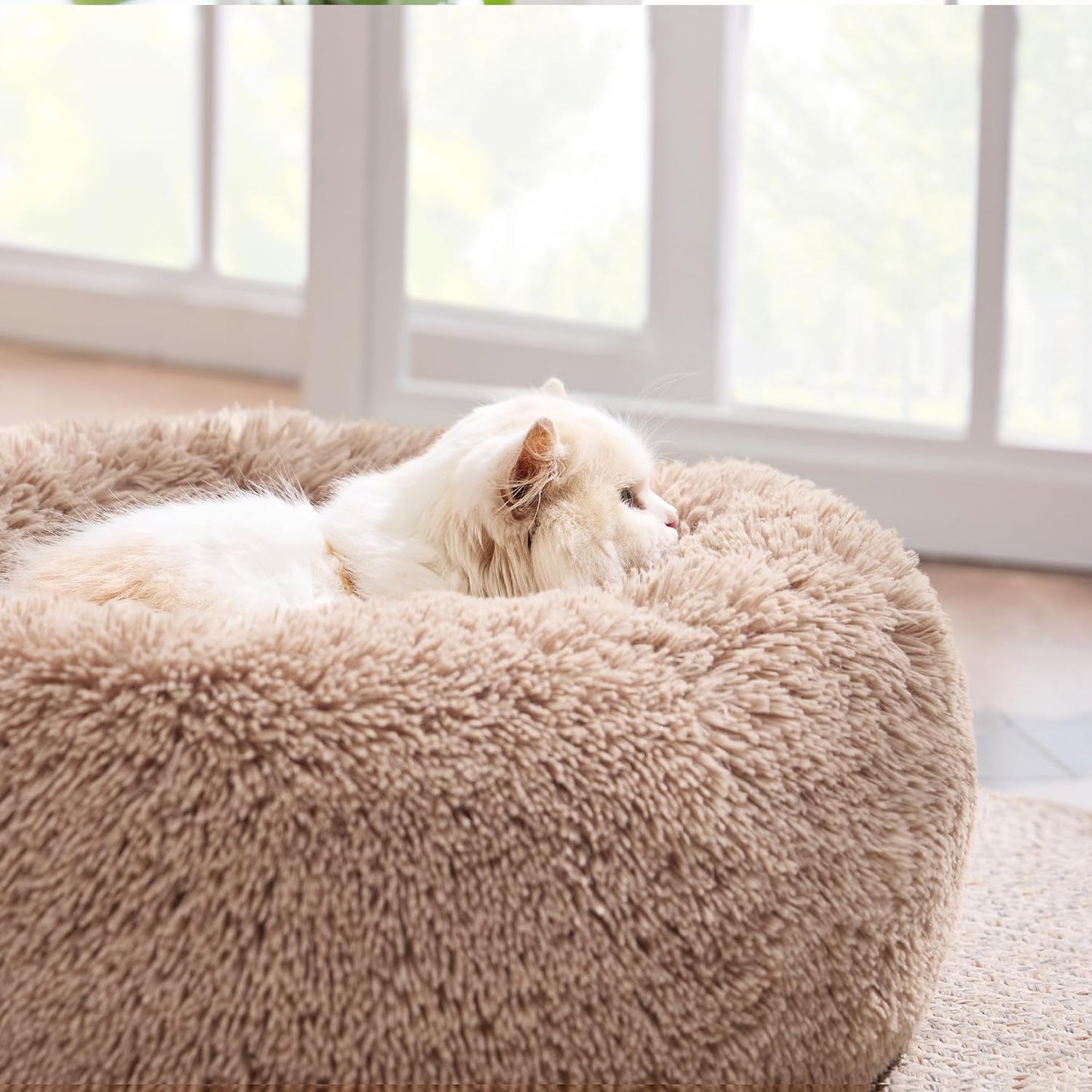 Anti-Slip Round Fluffy Pet Bed