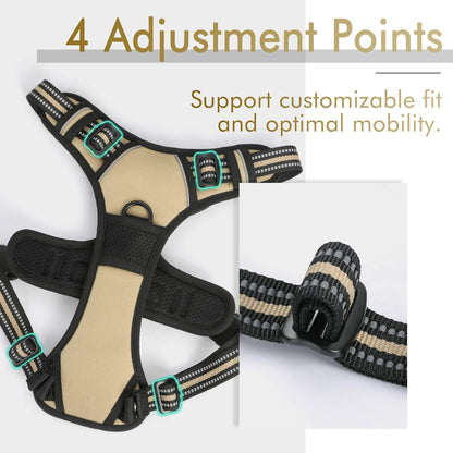 Zero-Pull Adjustable Dog Harness